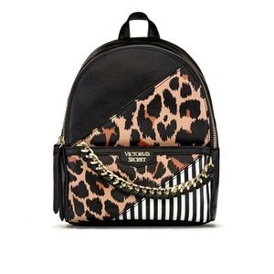 Victoria's Secret Leopard Mix Small City Backpack